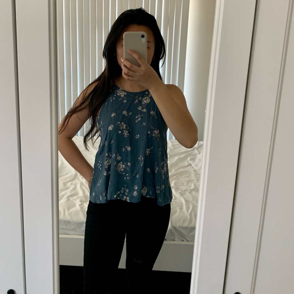 AE Floral Open Back Tank